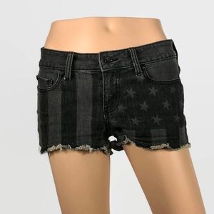 Lovesick American Flag Denim Cutoff Jean Shorts